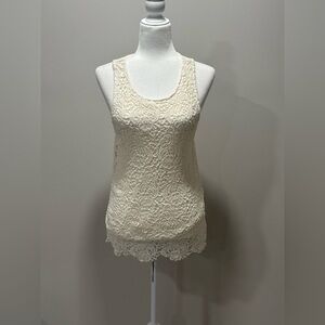 Lucky Brand Laced Tank Top Size Small